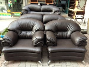 Kullanılmış deri koltuk takımı (290 lira)