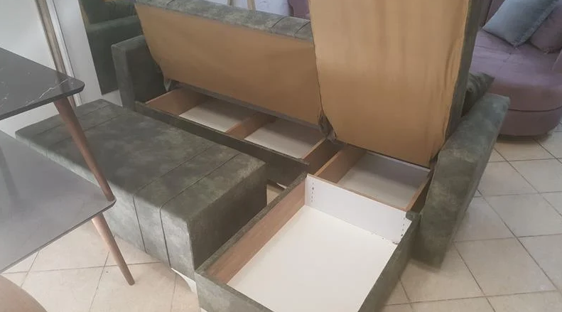 ikinci el Yesil sandikli yatak olur L koltuk takimi 2