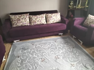 pembe koltuk takımı 5 ikinci el mor lavanta koltuk takımı