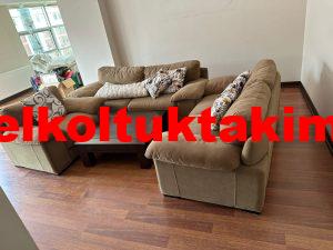 mint yeşili koltuk takımı yataklı Yataklı Bu tür koltuklar, konuk ağırlama 16 Tepe home marka süt kahve geniş ve rahat ikinci el koltuk takımı