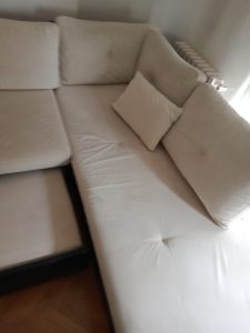Kullanılmış krem rengi köşe koltuk takımı 1300 tl